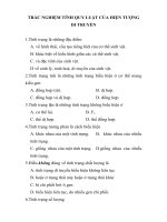 BỘ TRẮC NGHIỆM TÍNH QUY LUẬT CỦA HIỆN TƯỢNG DI TRUYỀN- CÓ  ĐÁP ÁN