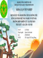 MỘT SỐ YẾU TỐ ẢNH HƯỞNG TỚI XU HƯỚNG TIÊU DÙNG SẢN PHẨM DỆT MAY MADE IN VIETNAM