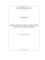 Tổng hợp, nghiên cứu cấu trúc và ứng dụng của phức chất Lysine với một số kim loại sinh học