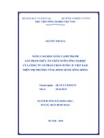 Nâng cao khả năng cạnh tranh sản phẩm thức ăn chăn nuôi công nghiệp của công ty cổ phần chăn nuôi c p  việt nam trên thị trường vùng đồng bằng sông hồng