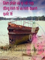 Slide bào giảng môn đàm phán và ký kết hợp đồng kinh tế và kinh doanh quốc tế: Chương 3: Kỹ thuật đàm phán