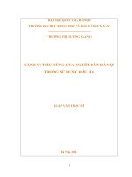 Hành vi tiêu dùng của người dân Hà Nội trong sử dụng dầu ăn