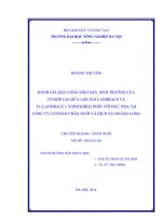 Đánh giá khả năng sinh sản, sinh trưởng của tổ hợp lai giữa lợn nái landrace và f1(landrace x yorkshire) phối với đực pidu tại công ty cổ phẩn và dịch vụ hoàng long