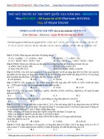 Thi thử đại học môn hóa