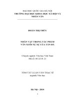 Nhân vật trong tác phẩm văn xuôi tự sự của Tản Đà