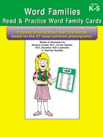 words families read and practice word family cards grades k-5