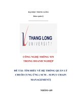 Tìm hiểu về hệ thống quản lý chuỗi cung ứng SCM - Supply Chain Management