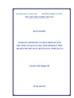 Đánh giá ảnh hưởng của hoạt động du lịch đến công tác quản lý rác thải sinh hoạt trên địa bàn thị trấn sa pa, huyện sa pa, tỉnh lào cai