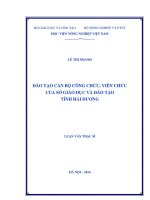 Đào tạo cán bộ công chức, viên chức của sở giáo dục và đào tạo tỉnh hải dương
