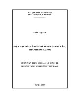 Hiện đại hóa làng nghề huyện Gia Lâm, thành phố Hà Nội  Luận văn ThS