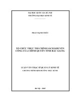 Tổ chức thực thi chính sách khuyến công của chính quyền tỉnh Bắc Giang