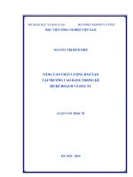 Nâng cao chất lượng đào tạo tại trường cao đẳng thống kê bộ kế hoạch và đầu tư