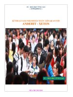 kĩ thuật giải nhanh bài toán liên quan đến anđêhit xeton