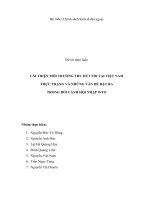 CẢI THIỆN MÔI TRƯỜNG THU HÚT FDI TẠI VIỆT NAM THỰC TRẠNG VÀ NHỮNG VẤN ĐỀ ĐẶT RA trong bối cảnh hội nhập wto