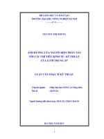 Ảnh hưởng của nguồn điện phân tán tới các chỉ tiêu kinh tế kỹ thuật của lưới trung áp