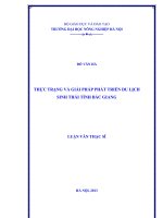 Thực trạng và giải pháp phát triển du lịch sinh thái tỉnh bắc giang