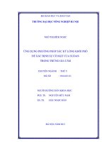 Ứng dụng phương pháp sắc ký lỏng khối phổ để xác đính sự có mặt của sudan trong trứng gia cầm