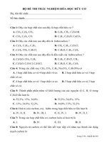BỘ ĐỀ THI TRẮC NGHIỆM HÓA HỌC HỮU CƠ