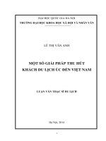 Một số giải pháp thu hút khách dụ lịch Úc đến Việt Nam