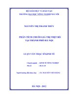 Phân tích chuỗi giá trị thịt bò tại thành phố hà nội