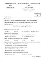 đề khảo sát hóa 11-có đáp án