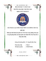 Tình hình lạm phát của Việt Nam trong những năm qua.
