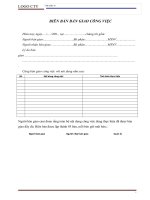 Biên bản bàn giao công việc