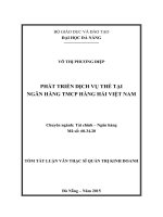 Phát triển dịch vụ thẻ ATM tại ngân hàng TMCP Hàng Hải Việt Nam