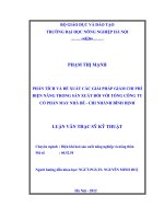 Phân tích và đề xuất các giải pháp giảm chi phí điện năng trong sản xuất đối với tổng công ty cổ phần may nhà bè, chi nhánh bình định