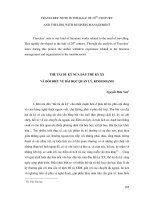 Báo cáo Thể tài du ký nửa đầu thế kỷ XX và đôi điều về bài học quản lý, kinh doanh