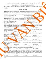 ĐẠI CƯƠNG VỀ DÒNG ĐIỆN XOAY CHIỀU – BÀI TOÁN LIÊN QUAN ĐẾN ĐẠI CƯƠNG VỀ DÒNG ĐIỆN XOAY CHIỀU