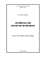 Cấp dưỡng sau ly hôn theo pháp luật Việt Nam hiện nay