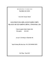 Luận văn thạc sĩ Giải pháp xóa đói, giảm nghèo tren địa bàn Huyện Krông Bông, Tỉnh Đắk LắK (full)