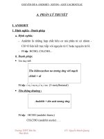 ÔN TẬP CHUYÊN ĐỀ 8 ANDEHIT - XETON - AXIT CACBOXYLIC