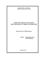 TIỂU LUẬN MÔN CƠ SƠ DỮ LIỆU NÂNG CAO Xpath và ứng dụng bài toán quản lý thông tin sinh viên