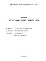 TIỂU LUẬN MÔN CƠ SƠ DỮ LIỆU NÂNG CAO Massive Parallel Processing for Large Scale Database