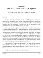 BÀI LÀM VĂN LỚP 5 CHỦ ĐỀ TẢ EM BÉ TUỔI TẬP ĐI, TẬP NÓI ĐỀ SỐ 3