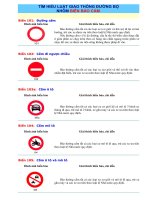 TÌM HIỂU LUẬT GIAO THÔNG ĐƯỜNG BỘ NHÓM BIỂN BÁO CẤM