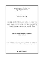 Huy động vốn từ khách hàng cá nhân tại ngân hàng TMCP Đại Dương (OCEANBANK) , chi nhánh tại Đà Nẵng