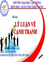 Thảo luận môn học quản trị chiến lược   đề tài lý luận về cạnh tranh