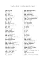 Tổng hợp các từ viết tắt tiếng anh thông dụng trên internet