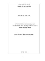 Sử dụng phương pháp Grap dạy học chương nhóm Nitơ - Hóa học lớp 11 nâng cao trung học phổ thông