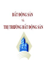 Thuyết trình môn thị trường bất động sản: Bất động sản và thị trường bất động sản