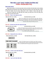 TÌM HIỂU LUẬT GIAO THÔNG ĐƯỜNG BỘ PHẦN: NHÓM BIỂN PHỤ