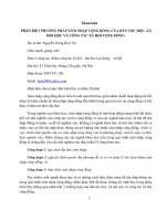 Báo cáo Phân biệt phương pháp xâm nhập cộng đồng của dân tộc học , xã hội học và công tác xã hội cộng đồng