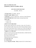 Đề cương chi tiết học phần tài chính tiền tệ (60 tiết) (ĐH Kinh tế TP.HCM)