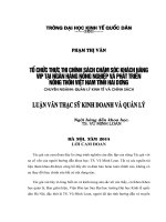 Tổ chức thực thi chính sách chăm sóc khách hàng VIP tại Ngân hàng Nông nghiệp và Phát triển nông thôn Việt Nam tỉnh Hải Dương