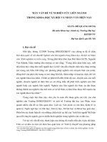 Báo cáo Mấy vấn đề về nghiên cứu liên ngành trong khoa học xã hội và nhân văn hiện nay