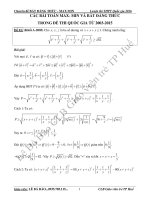 Tuyển tập câu chốt điểm 10 có đáp án từ 2003 đến 2015