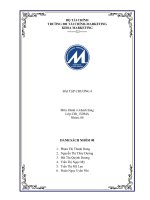 Tiểu luận môn marketing hành vi khách hàng